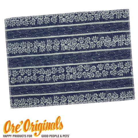 OREオリジナル【O.R.E Originals】ペット用食事マット ランチョンマット（Stripe Placemat in Blue）