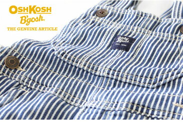 オシュコシュ【OshKosh】どんなコーデもお任せの本格ニットオーバーオール(ヒッコリーストライプ)【デニム ジーンズ アメカジ 男の子 ボーイ 出産祝い ギフト bodyrec】