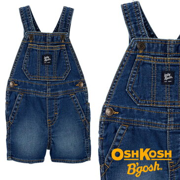 【残り18Mのみ】オシュコシュ【OshKosh】どんなコーデもお任せの本格ニットショートオーバーオール(ダービー)【デニム ジーンズ アメカジ 男の子 ボーイ 短パン bodyrec】