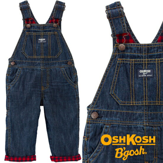 オシュコシュ【OshKosh】裏地付き オーバーオール（バッファローチェック）オシュコシュ OshKosh デニム ジーンズ オーバーオール 出産祝い