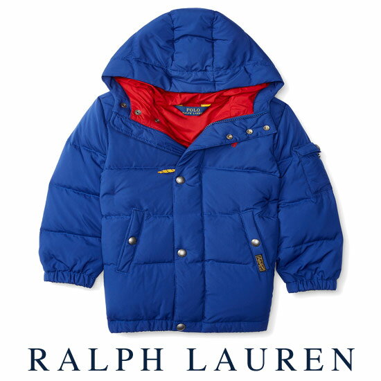 ラルフローレン【Ralph Lauren】フード付ダウンジャケット（ブルー）【あす楽対応】（ベビー 出産祝い 赤ちゃん 女の子 男の子 おくるみ 防寒 ）