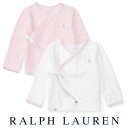 訳アリ特別価格ラルフローレン【Ralph Lauren】前開き短肌着2枚組セット(ピンク)【あす楽対応】(ベビー 出産祝い 赤ちゃん 女の子 長袖)(4)