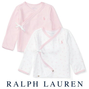 訳アリ特別価格ラルフローレン【Ralph Lauren】前開き短肌着2枚組セット（ピンク）【あす楽対応】（ベビー 出産祝い 赤ちゃん 女の子 長袖）