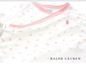 ラルフローレン【Ralph Lauren】足付コットンカバーオール（ピンク）【あす楽対応】（ベビー 出産祝い 赤ちゃん 女の子 長袖）