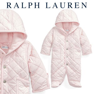 ラルフローレン【Ralph Lauren】厚みたっぷりキルトバンティング（ピンク）【あす楽対応】（ベビー 出産祝い Ralph Lauren 赤ちゃん 女の子 おくるみ 防寒）