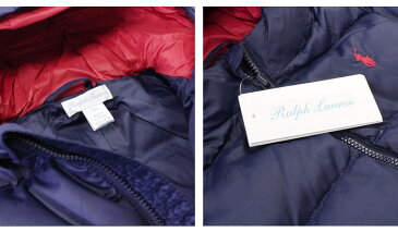ラルフローレン【Ralph Lauren】フード付ダウンバンティング(ネイビー / サイズ9M:70-75cm)ベビー 出産祝い 赤ちゃん 男の子 おくるみ 防寒
