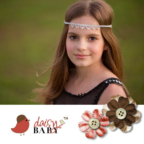デイジーベビー【The Daisy Baby】重量感のある本格的なリボンティアラ(コレクションNo.1002)【ニューボーンフォト 出産祝い ティアラ ベビー ...
