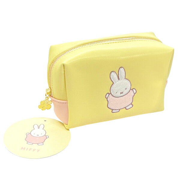 ミッフィー ミニポーチ イエロー MF37915 miffy キャラクター メイク ポーチ 小物入れ かわいい コスメ雑貨 粧美堂