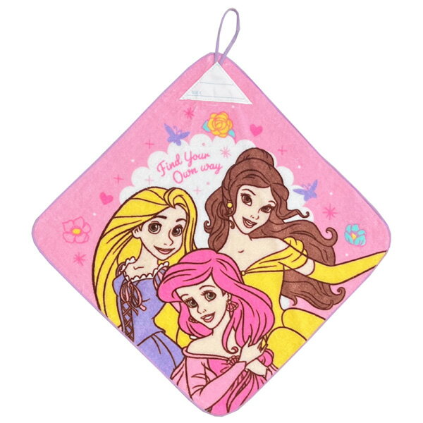 ディズニー プリンセス ループタオル ジェネラス WN471100 34x34cm かわいい キャラクター 林 ハンドタオル ループ付きタオルのサムネイル