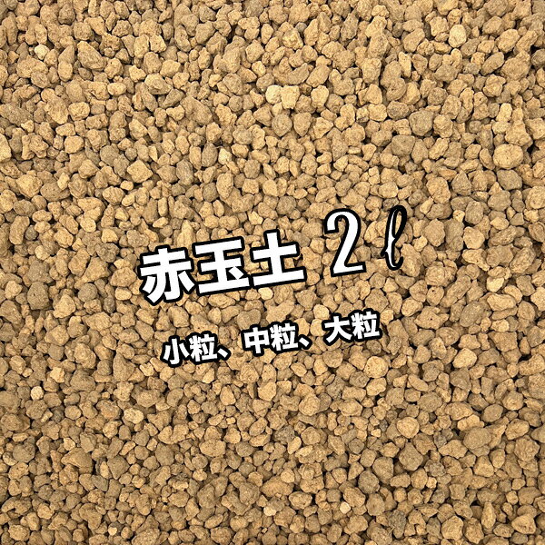 赤玉土 2リットル 単体用土 混合用 園芸用土 鉢花 観葉植物 アロイド アンスリウム アロカシア ポトス