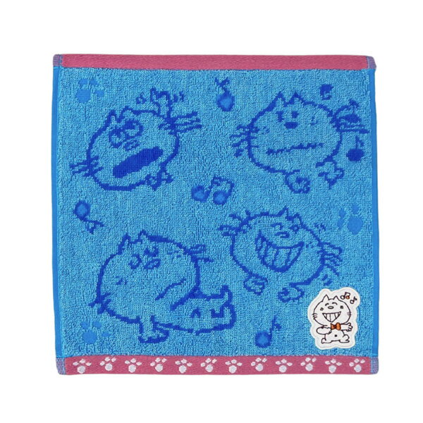 Face Towel - 水森亜土 プチタオル ミータン BL ジャガード地 PQ402600 ミニタオル 絵本 キャラクター 女の子 レトロ かわいい 林 タオル