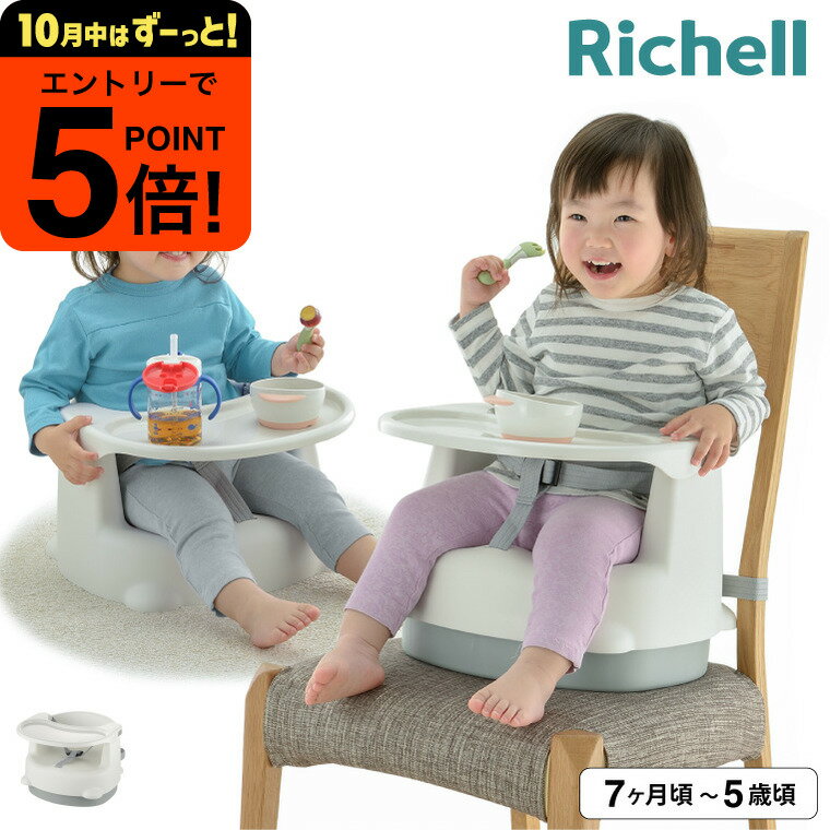 【ポイント超トク祭り】リッチェル(Richell) 2WAYごきげんチェアKN ホワイト 抗菌加工 ロー チェア テーブル付き ベビーチェア 子供 幼児 7ケ月 ベビー用品