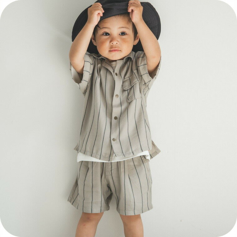 楽天babuuu.子供服 [ リラックスセットアップ ] ベビー服 キッズ服 男の子 半袖 夏 涼しい ズボン 通園 無地 羽織 ルームウェア パジャマ 80/90/100 F.Oインターナショナル エフオー アパレルクーポン対象