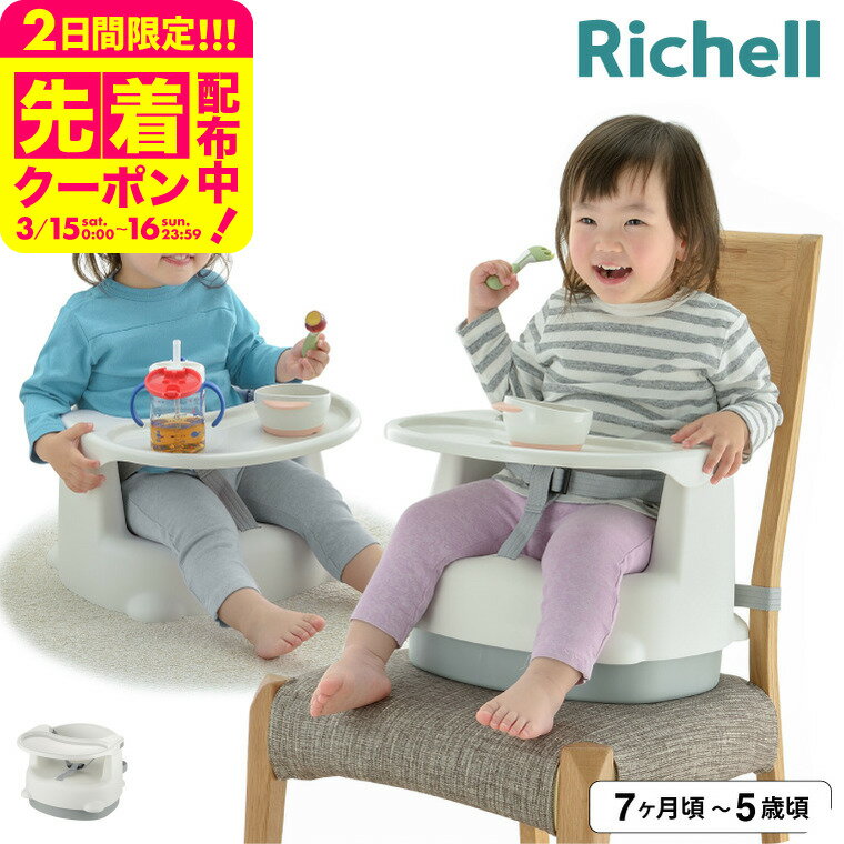 リッチェル(Richell) 2WAYごきげんチェアKN ホワイト 抗菌加工 ロー チェア テーブル付き ベビーチェア 子供 幼児 7ケ月 ベビー用品のサムネイル