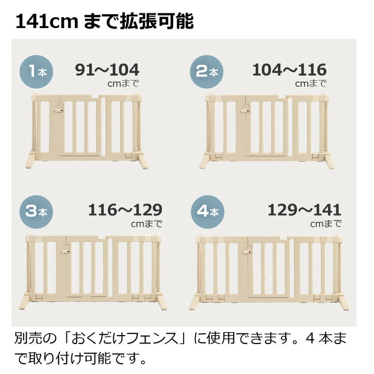 リッチェル おくだけフェンス 拡張パーツ ベージュ色 ベビーフェンス ベビーゲート...