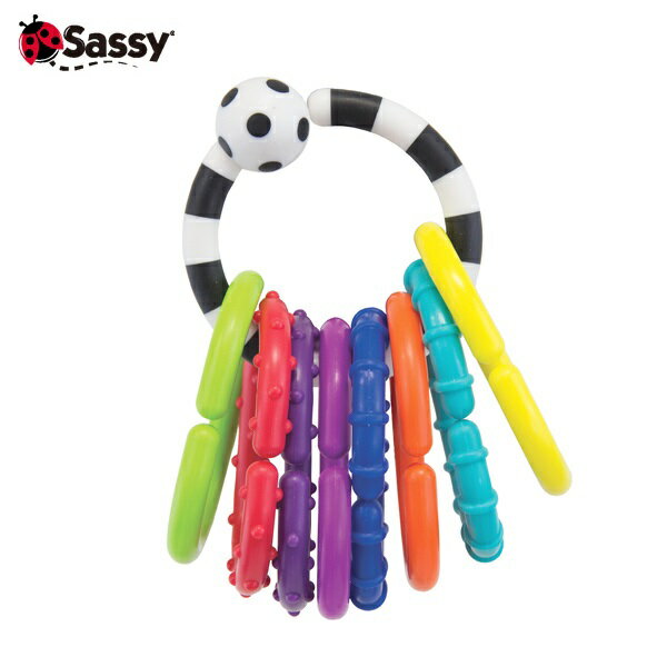 サッシー 知育玩具 【Sassy サッシー】つなげてリング オーリング リンクス 知育玩具 歯がため 音が出る おもちゃ 赤ちゃん 出産祝い 誕生日 お祝い プレゼント ギフト