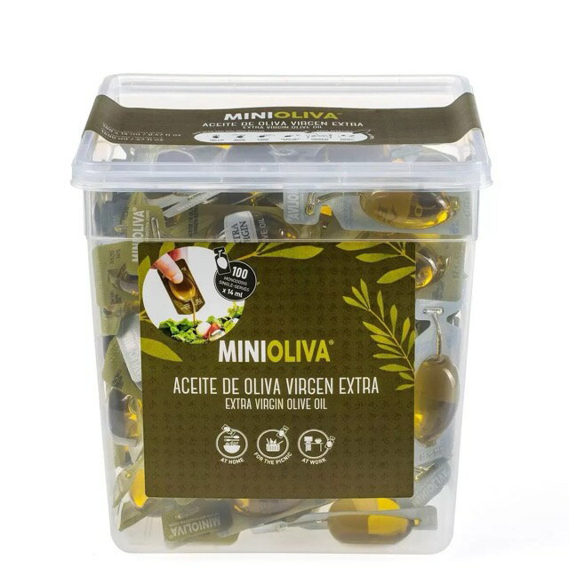 【送料無料】アルカラオリーバ エクストラバージンオリーブオイル 12.8g x 100 ポーション Extra Virgin Olive Oil MINI OLIVA 調味料 使い切り 大容量 COSTCO コストコのサムネイル