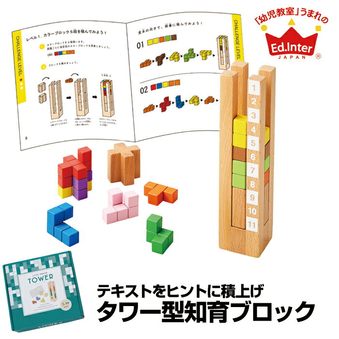 【送料無料 Ed.Inter エド インター】リトルジーニアス タワー Little Genius TOWER 木のおもちゃ 木製玩具 エドインター 知育玩具 木製玩具 誕生日 出産祝い お祝い 入園祝い キッズ プレゼント ギフト パズル