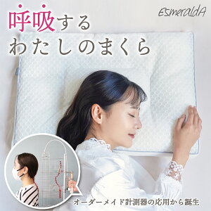 【公式】エスメラルダ 呼吸する枕 ストレートネック 枕 女性 睡眠 スマホ首 いびき 日本製 いびき防止 洗える 仰向け 横向き寝 快眠 安眠 送料無料 プレゼント ギフト【エスメラルダの枕】