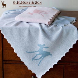 【送料無料】G.H.HURT&SON ジーエイチ ハートアンドサン ベイビーフォーンショール (ピンク・ブルー) 【男の子 女の子 膝掛け ウール】タオル おくるみ 出産祝い 内祝い 誕生日 お祝い プレゼント ギフト