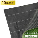 長年使える高密度 170g/m2 防草シート 1m×10m 10年耐久 高密度 除草剤不要 除草シート 人工芝 固定 ガーデニング DIY ガーデン 庭 人工 芝 黒 草除けシート 雑草防止シート 除草 草よけシート 草おさえ 防草 雑草対策 耐候 不織布 1m × 10m