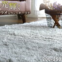 ラグマット 高密度 3000 ラメ入り 40mmパイル ラグ 厚手 極厚 シャギーラグ 200×250 3畳 長方形 カーペット シルバー ベージュ グリーン グレー ネイビー ブラック 床暖房対応 ホットカーペット対応 新生活 【後払いNG】