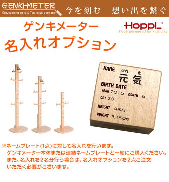 GENKI - METER ゲンキメーター の名入れオプション●送料無料● 名入れ オプション 出産祝い 本体・連結ネームプレートは別売りとなるため、名入れをする場合は本体または連結ネームプレートと一緒にご注文ください。