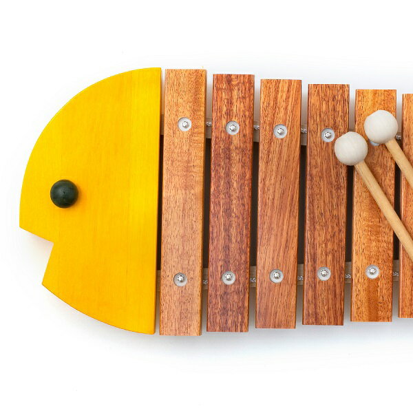 ボーネルンド おさかなシロフォン 黄 ばち2本付き BZ8000Y 木琴 シロホン 魚 ボーネルンド・オリジナル 【北海道・沖縄及び離島発送不可】 2
