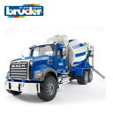 【おまけステッカー同梱】Bruder（ブルーダー）MACK セメントミキサー BR02814 工事現場で働くくるま【北海道・沖縄及び離島発送不可】