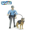 Bruder（ブルーダー） 白人警察官＆警察犬 62150 ドイツ製 1/16【北海道、沖縄及び離島は発送対応外】