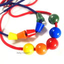 ひも通し カラービーズ スーパービーズ プラスチック製 35ピース ひも2本付 HAVO社 Superbeads 【メール便可】