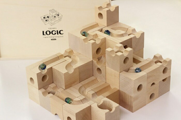 【9/8（木）発送】木製 立体迷路 COSAEL LOGIC ロジック / モンテッソーリ 脳トレ ( 知育玩具 藤井 聡太 壮太 そうた 積み木 つみ木 つみき ビー玉転がし 立体パズル ブロック 誕生日 クリスマス プレゼント お祝い ピタゴラスイッチ 脳トレ )