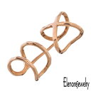 エレノアジュエリー Elenore Jewelry 10K ゴールド イヤーカフ アクセサリー X2 イヤカフ 片耳用 ELE0001