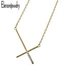エレノアジュエリー Elenore Jewelry シルバー ネックレス アクセサリー リヴァース クロス キュービックジルコニア ELP0006