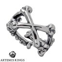 【ポイント5倍!最大1500円OFFクーポン 5/6まで】 アルテミスキングス ARTEMISKINGS クロス ボーン シルバー リング 指輪 SV925 スターリングシルバー AKR0075(4)