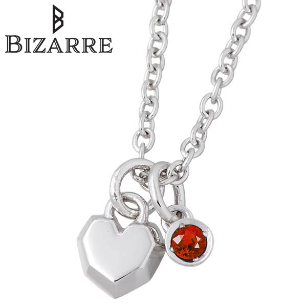 ビザール BIZARRE クール シルバー ネックレス アクセサリー ハート ガーネット 誕生石 レディース シルバー925 スターリングシルバー BNJ004...