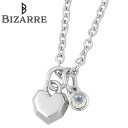 【ポイント5倍! マラソン期間中】 ビザール BIZARRE クール シルバー ネックレス アクセサリー ハート ムーンストーン 誕生石 レディース シルバー925 スターリングシルバー BNJ004MS(4)