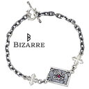 【ポイント5倍!最大1500円OFFクーポン 5/6まで】 ビザール BIZARRE トランプ ハート シルバー ブレスレット アクセサリー 合成ルビー シルバ...