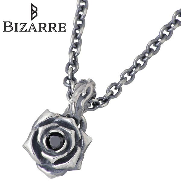ビザール BIZARRE シークレット ローズ シルバー ネックレス アクセサリー ブラックキュービック シルバー925 スターリングシルバー SNJ124SV...
