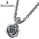 【ポイント5倍!最大1500円OFFクーポン 5/6まで】 ビザール BIZARRE シークレット ローズ シルバー ネックレス アクセサリー ブラックキュービ...