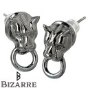 ビザール ピアス メンズ ビザール BIZARRE フレグランスド パンサー シルバー ピアス アクセサリー ブラック 2個売り 両耳用 ペア シルバー925 スターリングシルバー SPP038BK-P