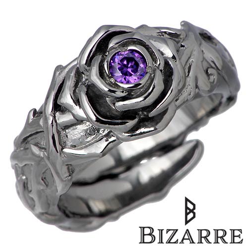 ビザール BIZARRE シークレット ローズ シルバー リング 指輪 アクセサリー ブラック 薔薇 バラ シルバー925 スターリングシルバー SRJ088BK