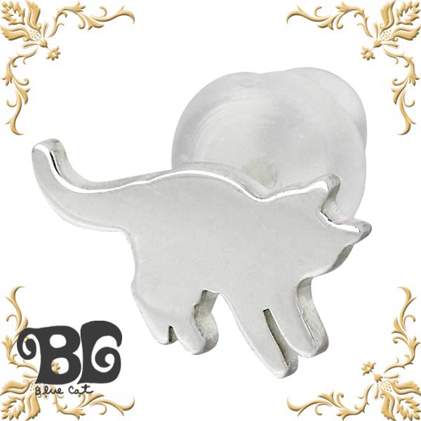【11日まで ポイント10倍！！】 ブルーキャット Blue Cat まったり猫3 シルバー ピアス アクセサリー 片耳用 シルバー925 スターリングシルバー SEV656-1073I