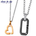 【ポイント5倍! 13日まで!】 クロストゥーミー close to me ステンレス ペア ネックレス アクセサリー キュービック 金属アレルギー対応 SN1...