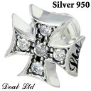 【ポイント5倍! 18日まで!】 ディールエルティーディー DEAL LTD IRON CROSS CZ クロス シルバー スタッド ピアス アクセサリー 十字...
