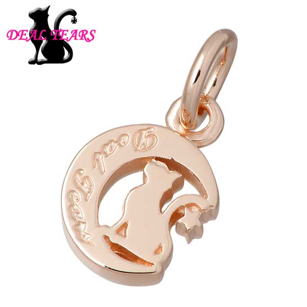 ディールティアーズ DEAL TEARS キャット ムーンチャーム シルバー ペンダントトップ アクセサリー チェーン別売り シルバー925 スターリングシルバ...
