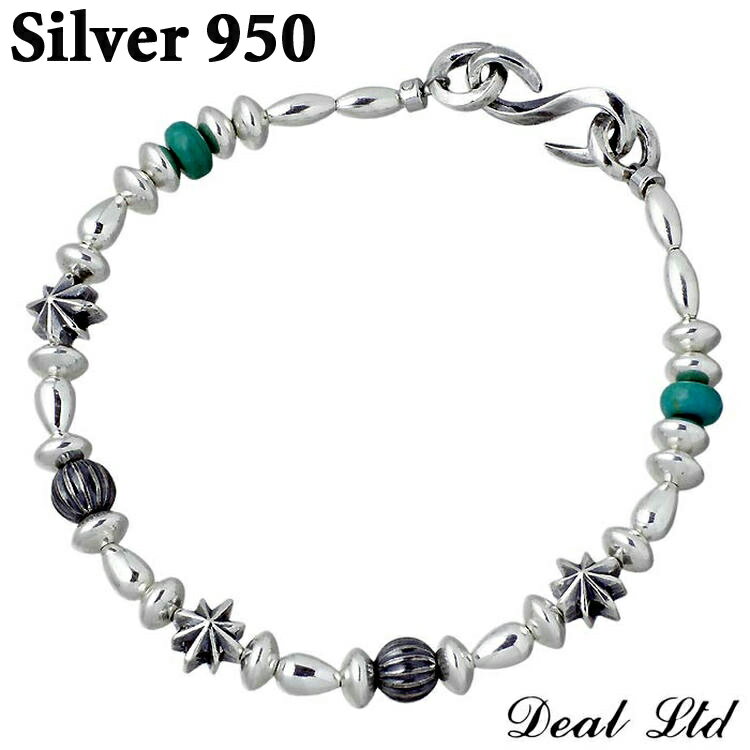 【最大5000円OFFクーポン+ポイント5倍!20日まで!】 ディールエルティーディー DEAL LTD 8POINT STAR BRACELET シルバー ブレスレット アクセサリー メンズ レディース ビーズ ディールデザイン DEAL DESIGN 310238