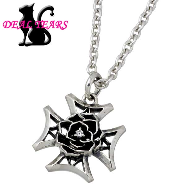 ディールティアーズ DEAL TEARS グリッド ローズ クロス シルバー ペンダントトップ アクセサリー キュービック バラ シルバー925 スターリングシ...