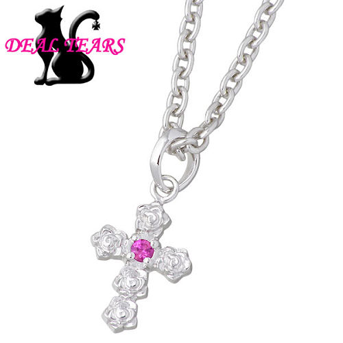 ディールティアーズ DEAL TEARS ローズ クロス シルバー ネックレス アクセサリー ストーン レディース シルバー925 スターリングシルバー 999...