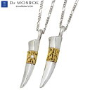 【ポイント5倍! 13日まで!】 ドクターモンロー Dr MONROE シルバー ペア ネックレス アクセサリー K18YG メンズ レディース ダイヤモンド ...